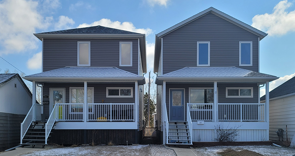 photo of 2 newly built homes on Grey Street, Moose Jaw